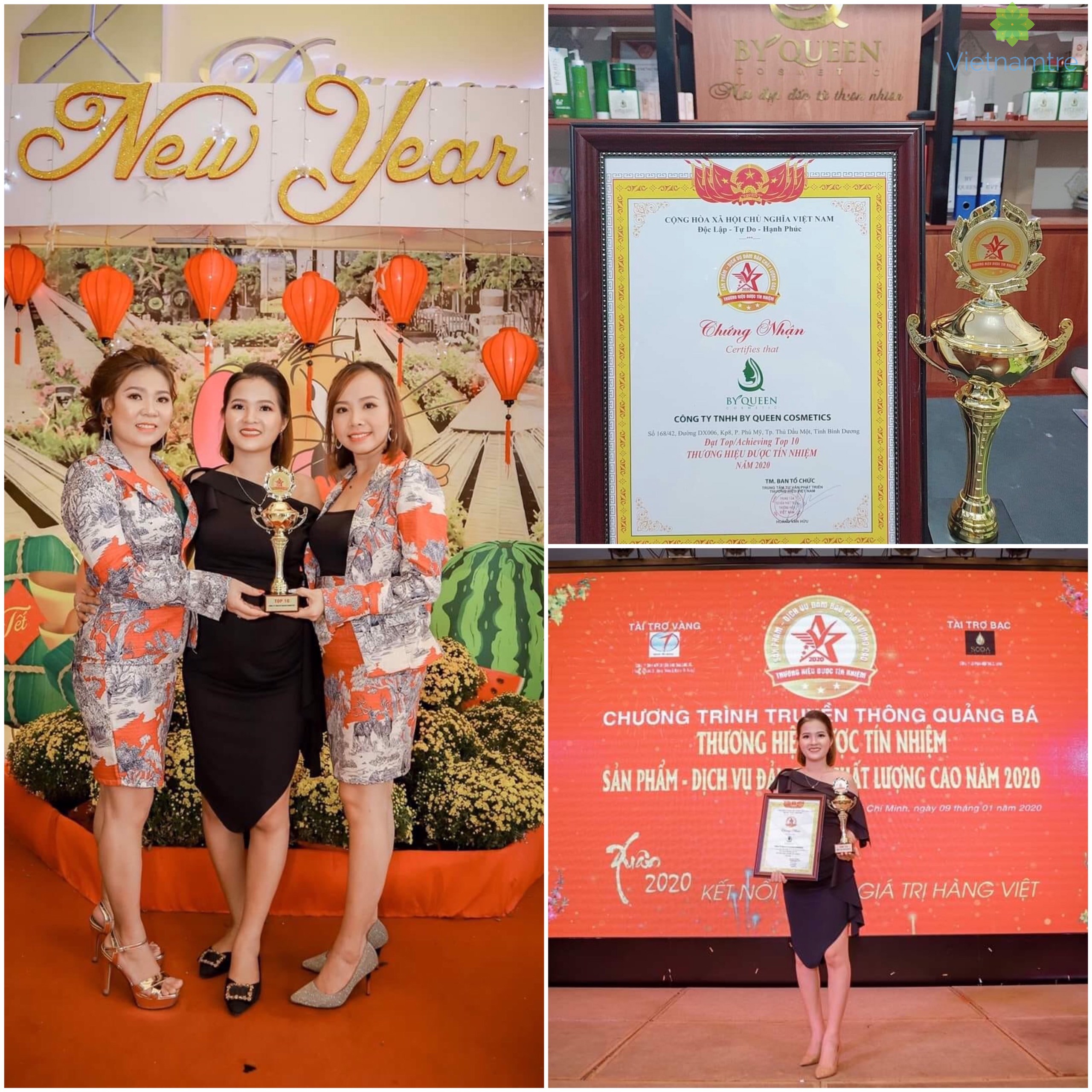 Thương hiệu By Queen chứng nhận là Top thương hiệu được tín nhiệm và bảo đảm chất lượng an toàn hiệu quả 