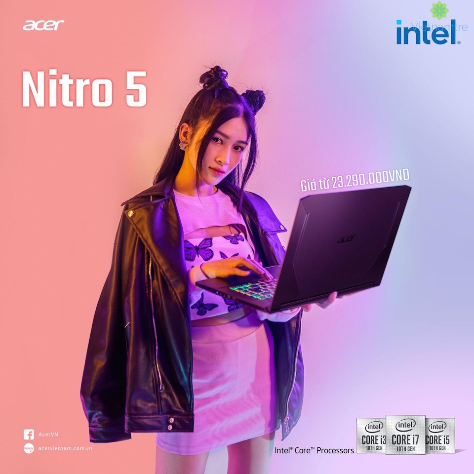 Trở thành gương mặt quảng cáo cho thương hiệu Acer của người mẫu ảnh Lan Phương