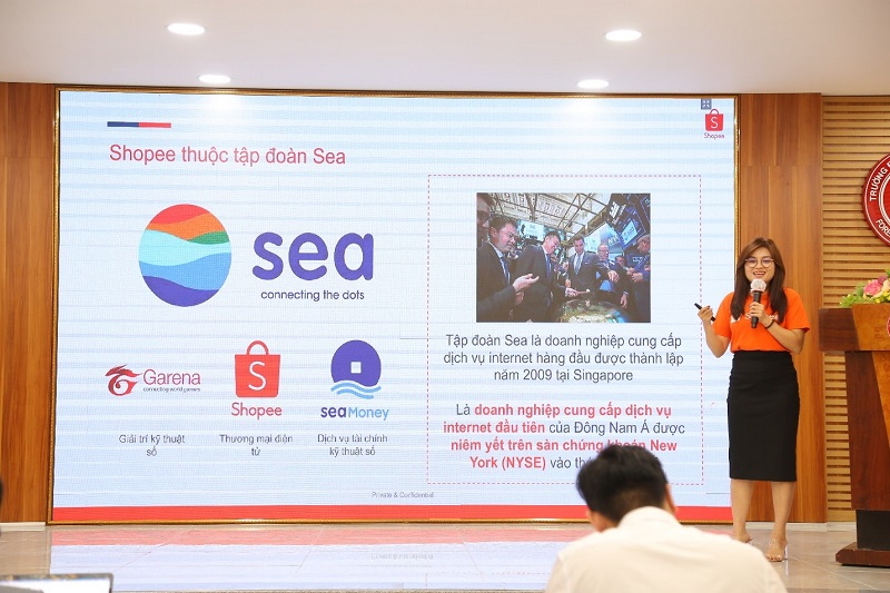 Chị Trần Thảo Quyên - Giám đốc Vận hành – Shopee đã chia sẻ về câu chuyện thành công của Shopee và những kiến thức thực tiễn nhất cho doanh nghiệp và sinh viên về chuyển đổi số trong bán hàng