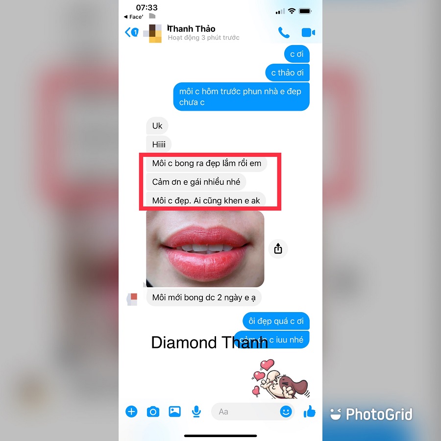 Sự chất lượng được đánh giá qua những phản hồi tích cực