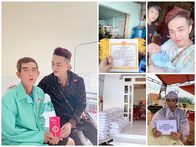 Hồng Sơn trao tận tay những phần quà đến bà con có hoàn cảnh khó khăn.