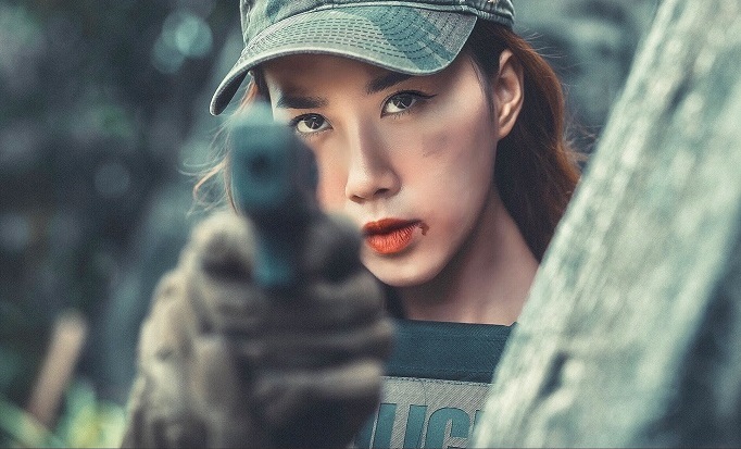 Cô nàng 10x với nét diễn xuất mạnh mẽ và tự tin. 