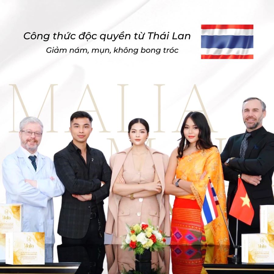 Malia - thương hiệu dành riêng cho các sản phẩm mang công thức, công nghệ độc quyền Thái Lan