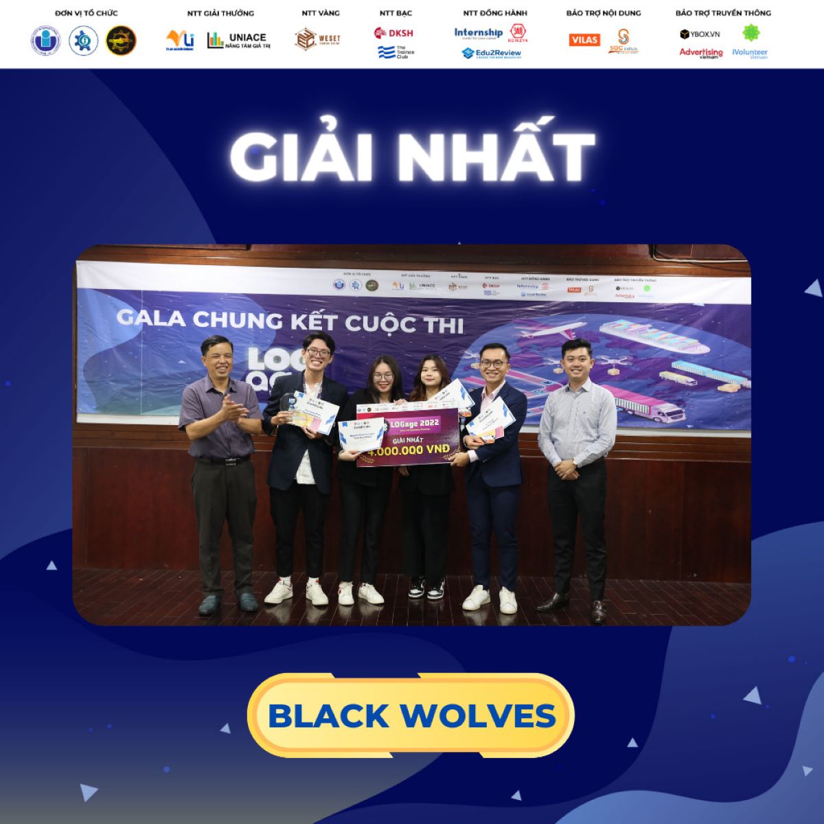 Đội giành giải Nhất: Black Wolves
