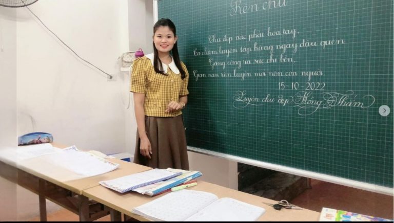 Cô giáo Nguyễn Thị Thắm và hành trình gieo mầm ước mơ qua từng nét chữ