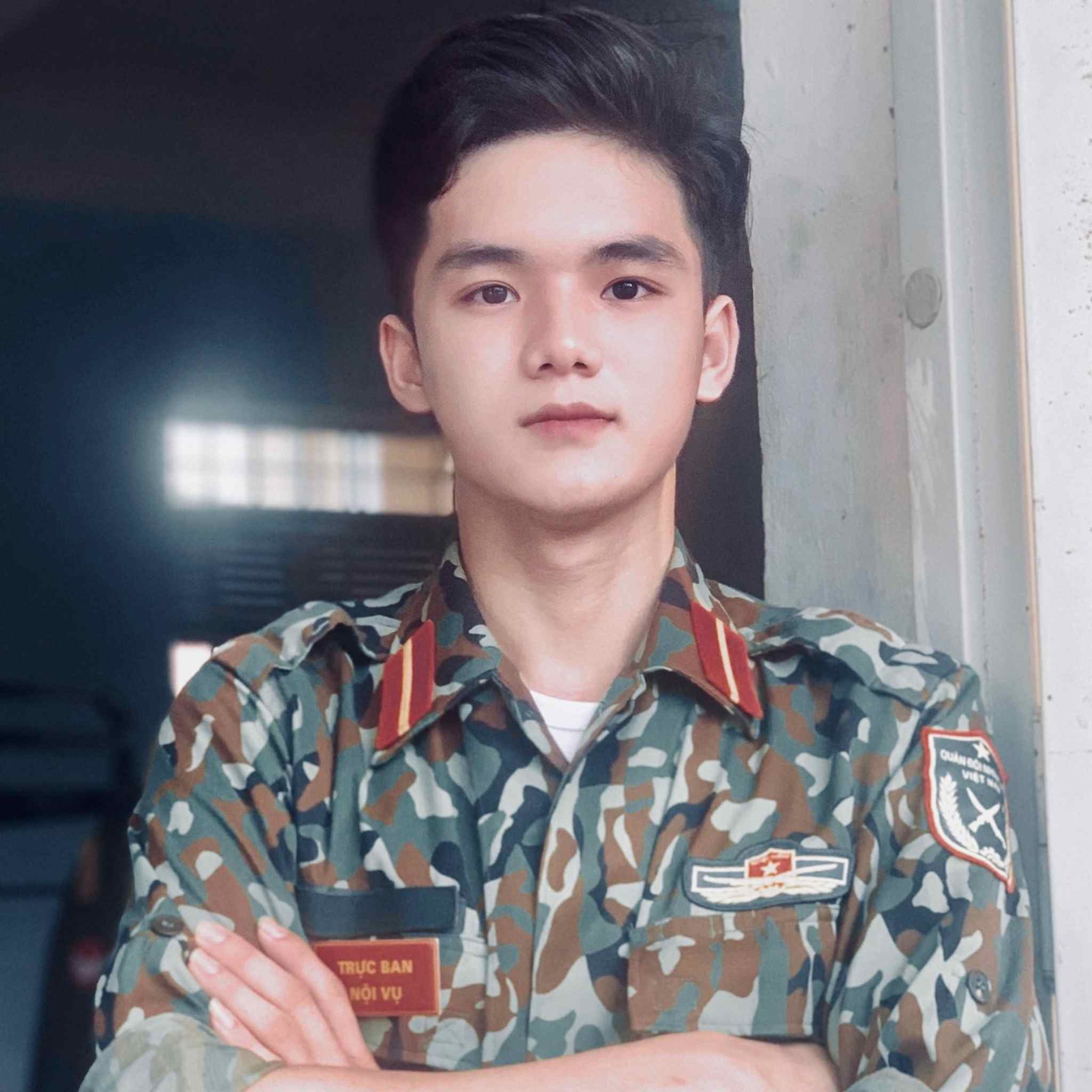 Đỗ Hoài Lâm trong trang phục người quân nhân