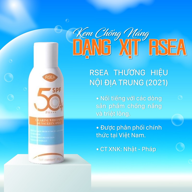 Sản phẩm xịt chống nắng Rsea đã có mặt tại thị trường Việt Nam 